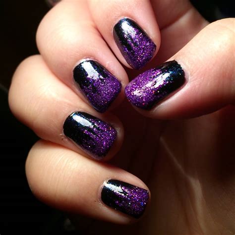 purple and black nails designs